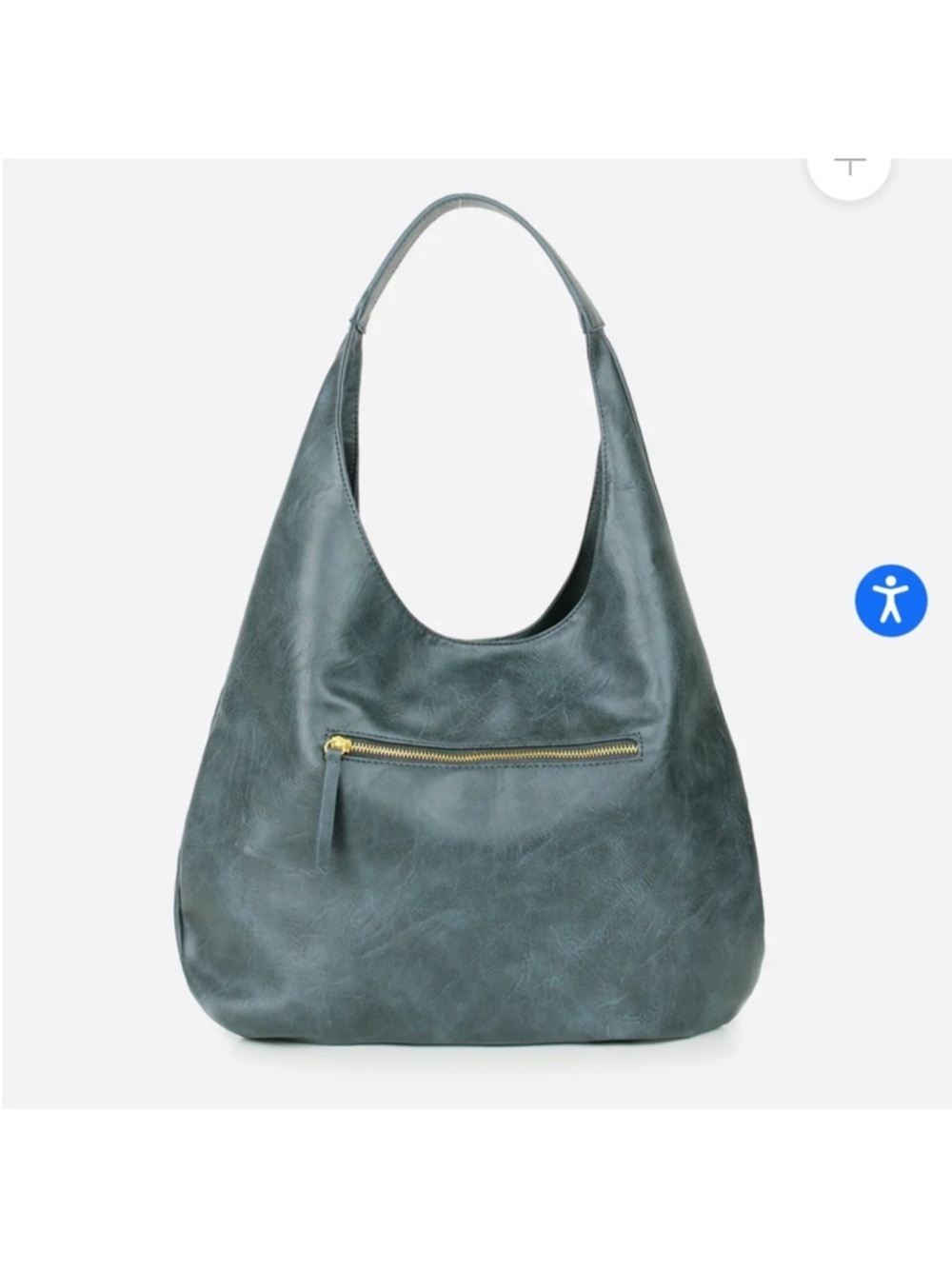 Fawn Slouchy Tote Shoulder Bag Faux Leather Bag Grey NEW NWT - Picture 2 of 8